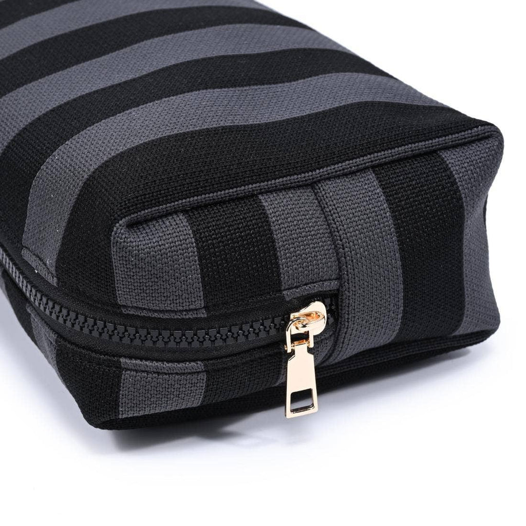 Stripe Pouch - Black Charcoal