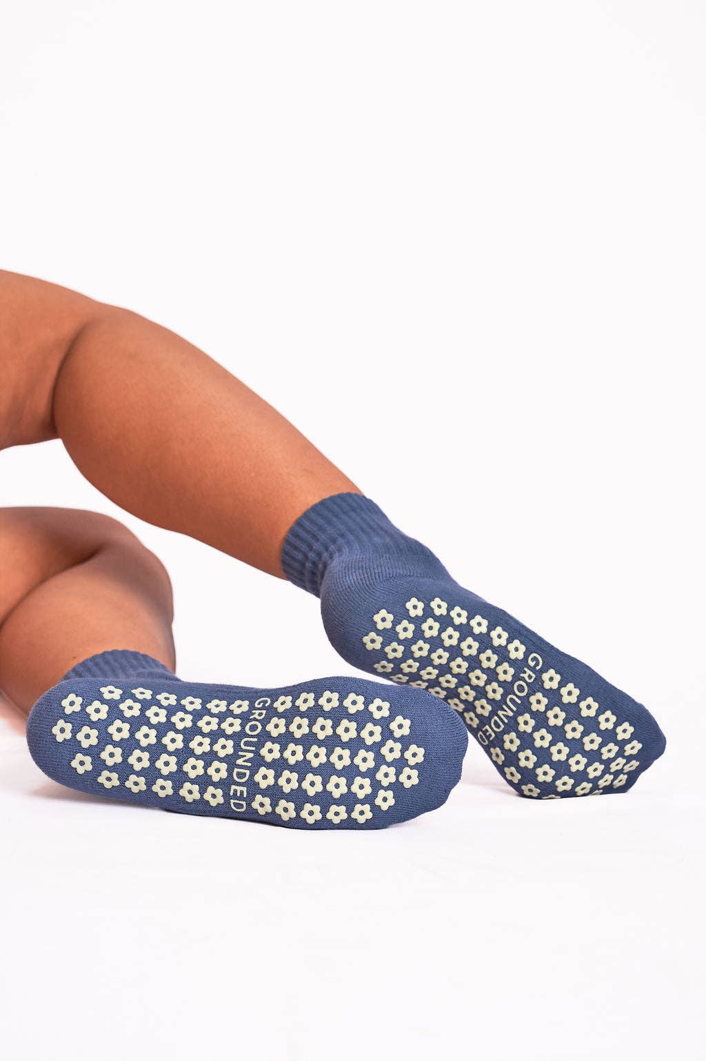 Navy Blue Pilates Grip Socks