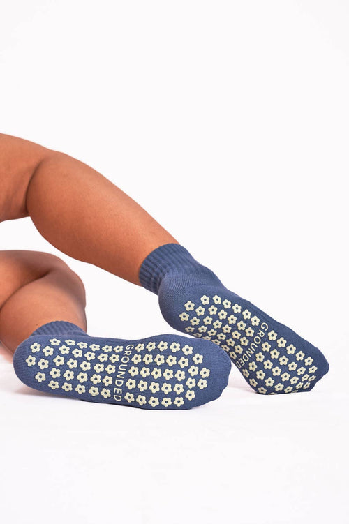 Navy Blue Pilates Grip Socks
