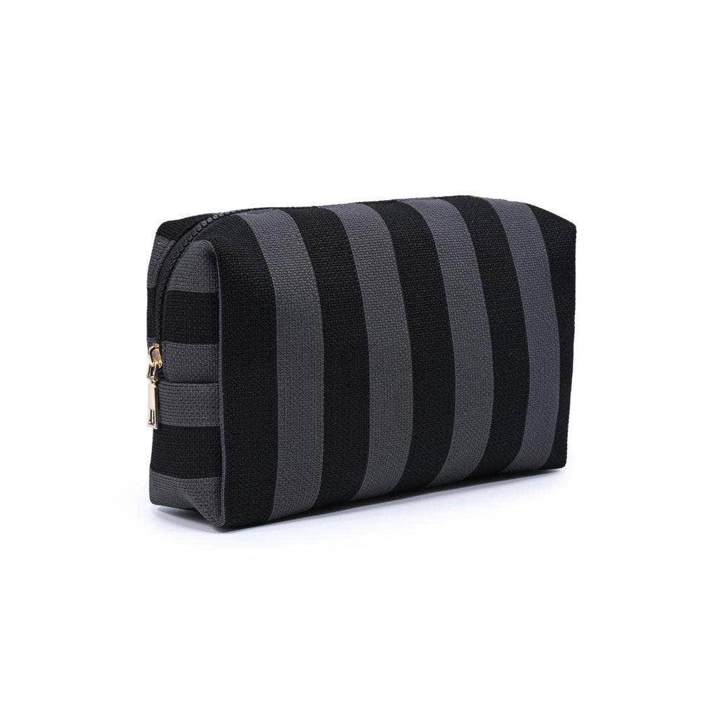 Stripe Pouch - Black Charcoal